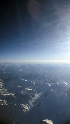 himaraya mountain from airplane
