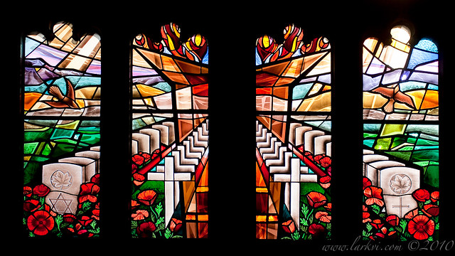 Stained Glass, Soldiers' Tower, University of Toronto, Rememberance Day, 2010