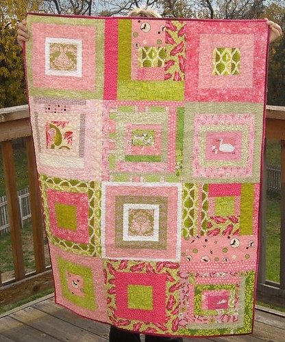 pink/green charity quilt