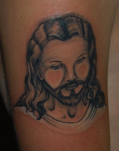 jesus face tattoos. jesus face tattoo