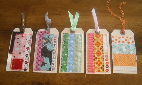 scrappy selvedge gift tags