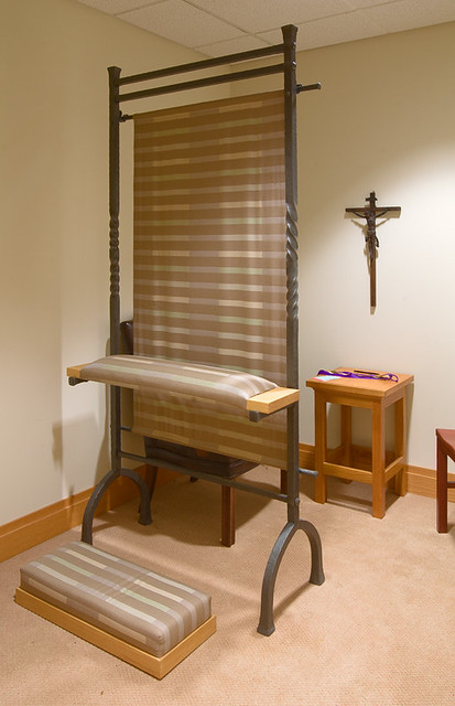 Christian Brothers College High School, in Town and Country, Missouri, USA - confessional in chapel
