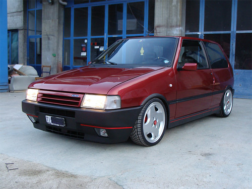 1991 Firecracker Red Uno Turbo Unit 933 2008 Fiat Panda 100HP 