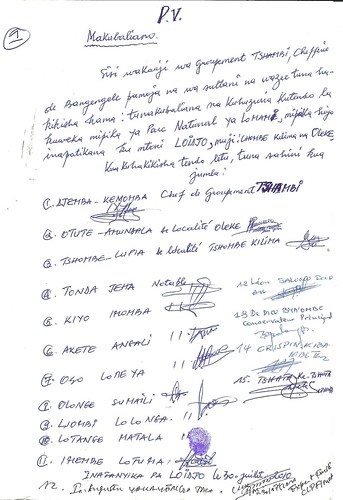 One of nine pages of signatures