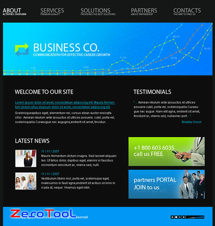 FlashMint 2045 Business website flash template