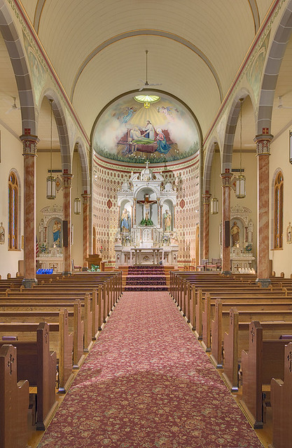 Saint Joseph Roman Catholic Church, in Josephville, Missouri, USA - nave