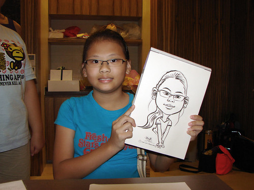 Caricature live sketching for birthday party 11092010 - 7