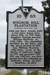 Windsor Hill Plantation Historical Marker - side 2