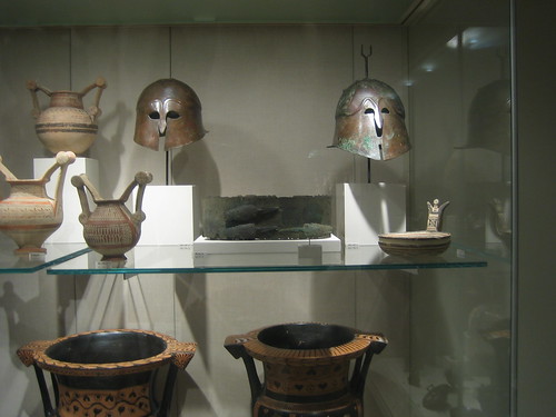Two Bronze Helmets, Greek, South Italian, mid-4th-mid-3rd century B.C. _8182
