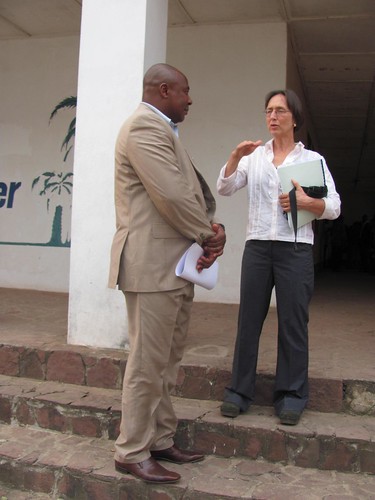 Talking with Paulin Tshikaya, bureau chief for ICCN in Kisangani