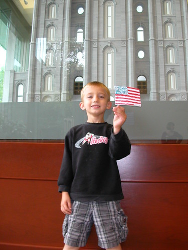 Oct 5 2010 Cal in front on Salt Lake Temple replica