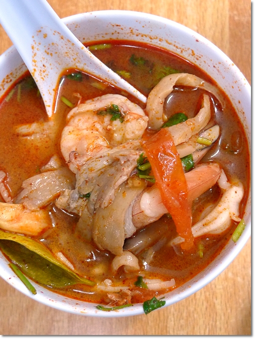 Tom Yum Soup loaded with Seafood