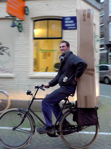How to carry a tree on a bike