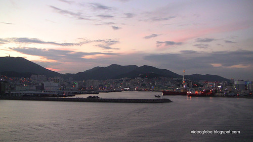 Pusan Busan Port Sunset Namhang bridge