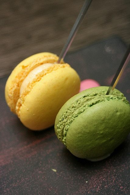 The macarons (lemon and green tea respectively) are scrumptious!