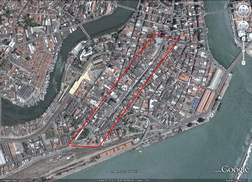 the Dantas Barretos corridor (image by Google Earth, marking by me)