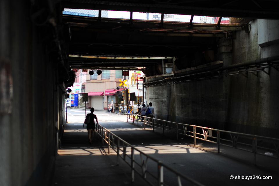 The underpass for the Yamanote Line above has a great atmosphere about it.