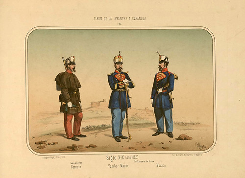 018- Álbum de la Infantería Española..-1861- conde de Clonard