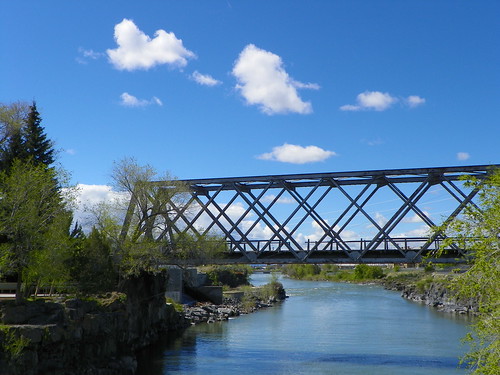 A picturesque bridge on the Snake River