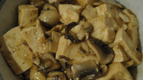 Sauteed Tofu with mushrooms 蘑菇豆腐