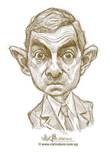 digital sketch of Mr Bean - 1 small
