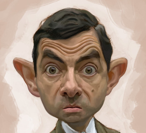 digital sketch of Mr Bean - 4 small