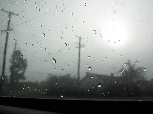 Rain from inside the car