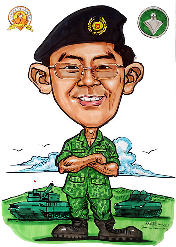 Caricature for SIngapore Armed Forces