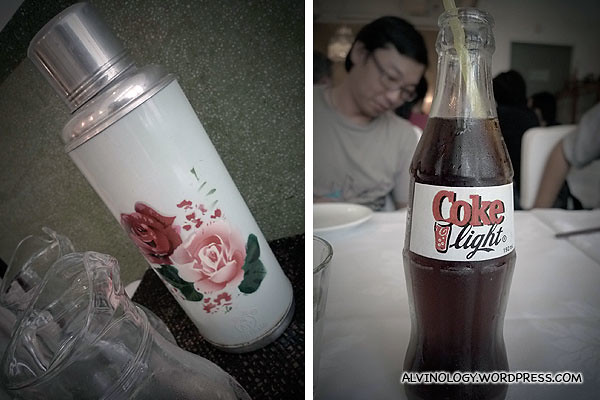 To keep to the retro theme, water was served via a tin flash and soft drinks came in glass bottles