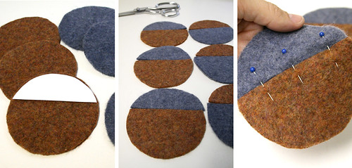 recycled wool sweater coaster tutorial papaver vert