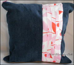 Denim & Pink Pillow Pleats
