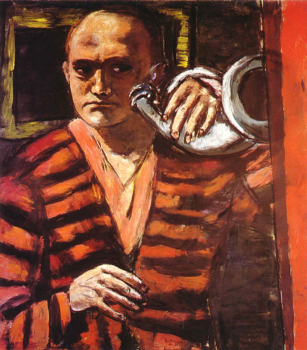 Self-portrait with Horn, 1938-1940, Max Beckmann