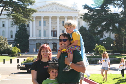 Our Family in Front of the CA Capitol Building