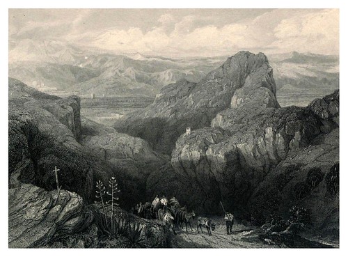 008-Descenso a la llanura de Granada-Tourist in Spain-Granada-1835-David Roberts