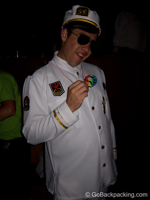 This sailor was the most social guy in the club.