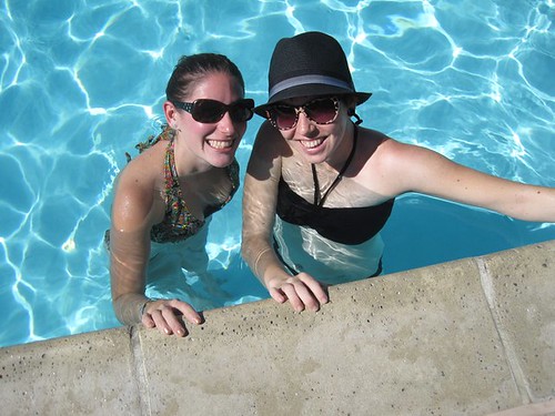 Palm Springs pool with Julie!