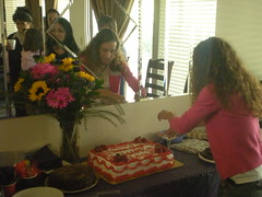 Rachel Cutting Her Cake