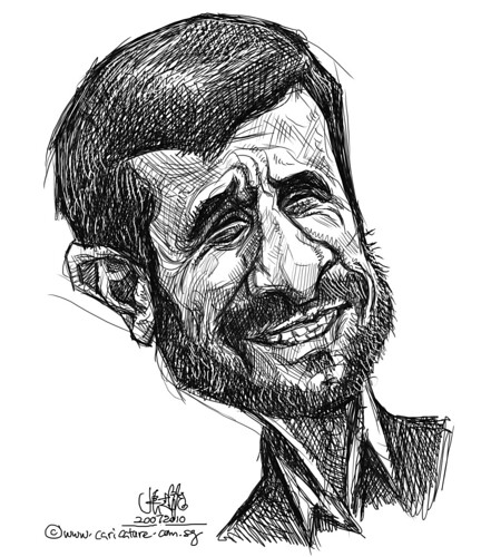 digital sketch studies of Iran President -1