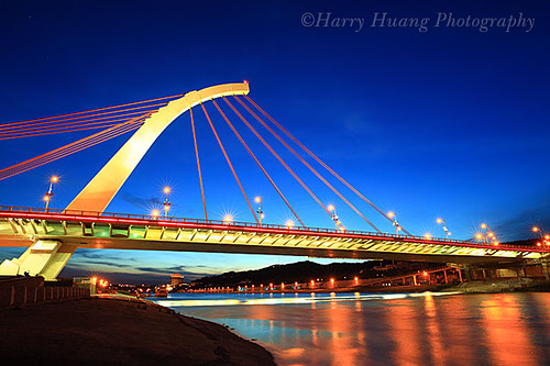 2_MG_3321-Bridge, Taipei, Taiwan 大直橋-橋樑-建築-河流-黃昏-夜景-台北市