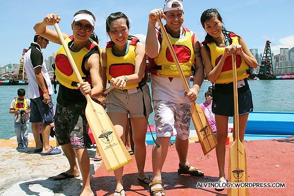 Our four cheery paddlers