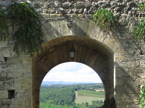 Monteriggioni city walls and countryside