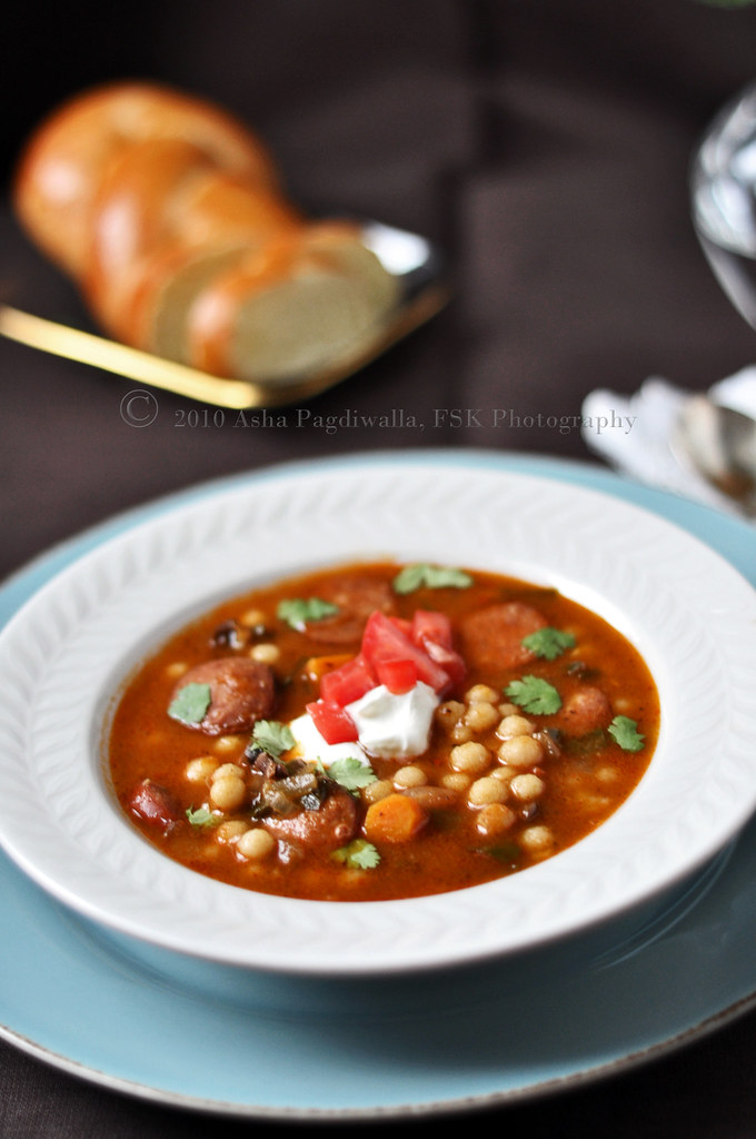 Lebanese Soup with Moghrabieh 1