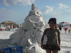 Adrienne with Sand Sculpture