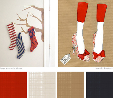Red and White Folk Christmas Inspiration