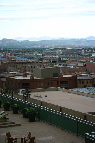 View from Hotel, Denver and the Mountains