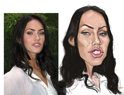 digital caricature of Megan Fox 2 - 1 small