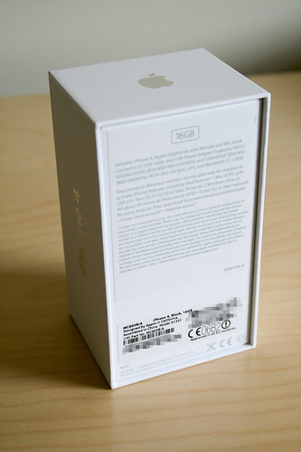 iphone 4 box pics. The rear of the iPhone 4 box.