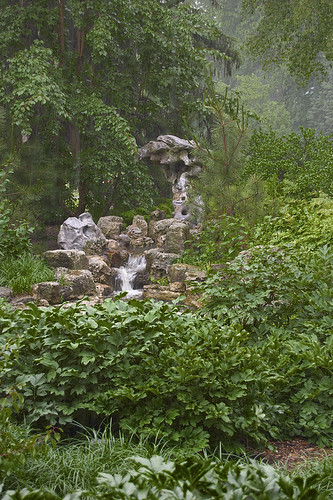 Missouri Botanical Garden ("Shaw's Garden"), in Saint Louis, Missouri, USA - waterfall in Chinese Garden