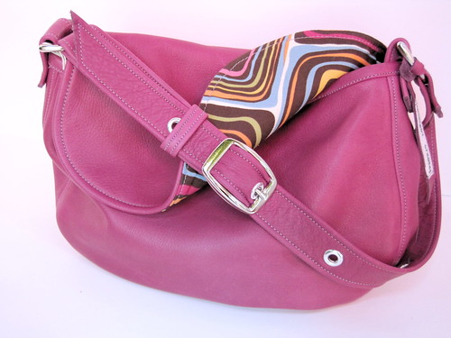 berry leather perfect bag