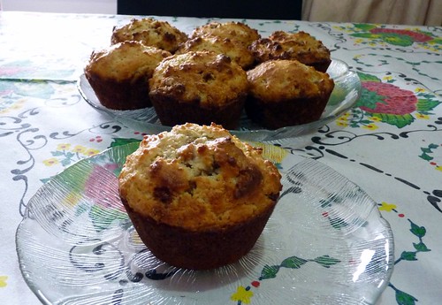 Fig Pistachio and Ginger Muffins